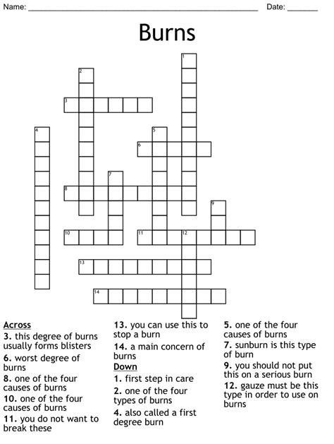 This crossword clue was last seen on June 20 2023 Thomas Joseph Crossword. . Crossword clue burn